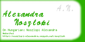 alexandra noszlopi business card